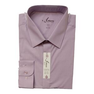 MEN'S ARTURO LUXURY LIFESTYLE LILAC SLIM FIT DRESS SHIRT.